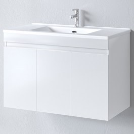 Έπιπλο Μπάνιου Πάγκος Με Νιπτήρα Omega 90 S3BOM090GL0 90x45x60cm White WHITE