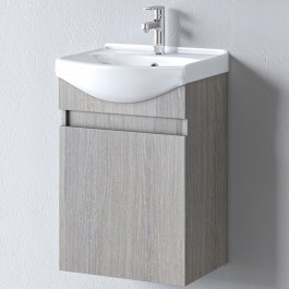 Έπιπλο Μπάνιου Πάγκος Με Νιπτήρα Siena 45 S3BSI045HN0 45x36x60cm Grey-White GREY-WHITE