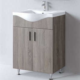 Έπιπλο Μπάνιου Πάγκος Με Νιπτήρα Siena S3BSI065SD0 65x46x83cm Dark Sonoma SONOMA DARK