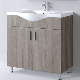 Έπιπλο Μπάνιου Πάγκος Με Νιπτήρα Siena S3BSI090SD0 90x46x83cm Dark Sonoma SONOMA DARK
