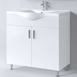 Έπιπλο Μπάνιου Πάγκος Με Νιπτήρα Siena S3BSI090GL0 90x46x83cm White WHITE