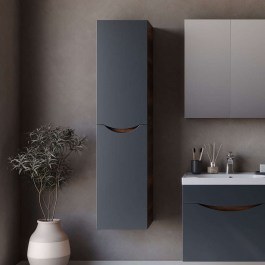 Στήλη Μπάνιου Smile 3CSMI034ABM 33,6x35x138cm Anthracite-Barok Brown ANTHRACITE-BROWN