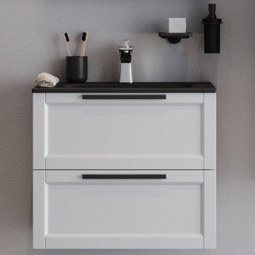Έπιπλο Μπάνιου Πάγκος Με Νιπτήρα Laguna 60 S3BLAG060WHM 61×46.5×52/61×46.5cm White