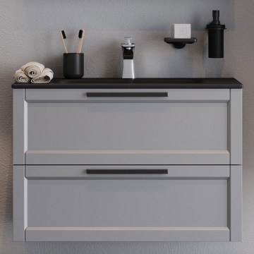 Έπιπλο Μπάνιου Πάγκος Με Νιπτήρα Laguna 80 S3BLAG080GREY 81×46.5×52cm Grey