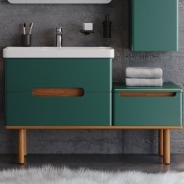 Έπιπλο Μπάνιου Πάγκος Με Νιπτήρα Masal 130 S3BMAS130GRM 130x46x85cm Green GREEN