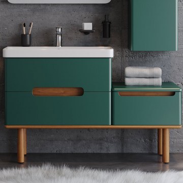 Έπιπλο Μπάνιου Πάγκος Με Νιπτήρα Masal 130 S3BMAS130GRM 130x46x85cm Green
