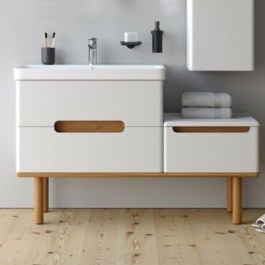 Έπιπλο Μπάνιου Πάγκος Με Νιπτήρα Masal 130 S3BMAS130WH 130x46x85cm White WHITE