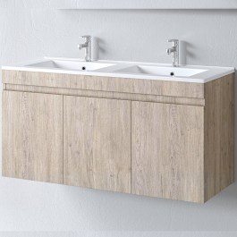 Bathroom Furniture Countertop With Double Sink Omega 120 S3BOM120BO0D 120*46*60cm Beige-White BEIGE-WHITE