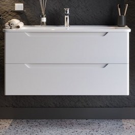 Έπιπλο Μπάνιου Πάγκος Με Νιπτήρα Perla 100 S3BPERL100W 105x46x53cm White WHITE