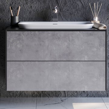 Bathroom Furniture Countertop With Sink Rodos 85 S3BROD085SB 85x50x51cm Silver-White
