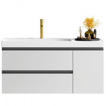 Bathroom Furniture Countertop With Sink Saron 100 S3BSAR100LGR 100x50cm Light Grey