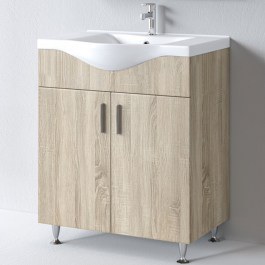 Έπιπλο Μπάνιου Πάγκος Με Νιπτήρα Siena 75 S3BSI075SN0 72x34x83cm Sonoma-White SONOMA-WHITE