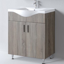 Έπιπλο Μπάνιου Πάγκος Με Νιπτήρα Siena 75 S3BSI075SD0 72x34x83cm Sonoma Dark SONOMA DARK