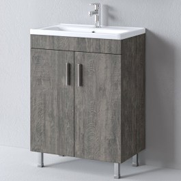 Bathroom Furniture Countertop With Sink Skopelos S3BSK080BE0 78x36x83cm Grey-White GREY-WHITE