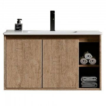 Bathroom Furniture Bench With Washbasin Rea 80 S3BREA080CAP 78x46x43cm Capuccino
