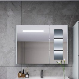 Καθρέπτης Μπάνιου Με Ντουλάπι & Φως Led Lavare 100cm 3MLAV100WH 93x12x70cm White WHITE
