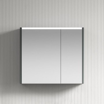 Bathroom Mirror Ophelia With Led Light and Cabinet 76x14x66cm Carbon Grey