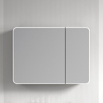 Bathroom Mirror Echo With Led Light and Cabinet 90x16,3x70cm Soft Lemon