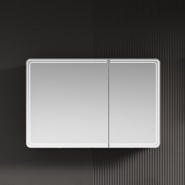 Καθρέπτης Μπάνιου Roxana Με Φως Led και Ντουλάπι 90x14x70cm Ivory-Yellow