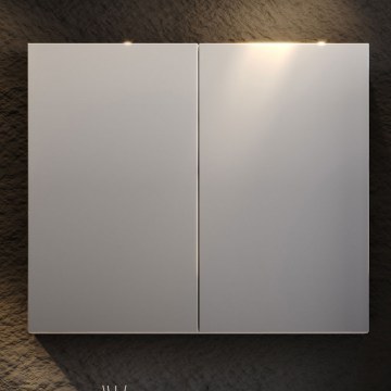 Bathroom Mirror Perla 3MPER100WHM With Cabinet 100x14x68cm White Mat