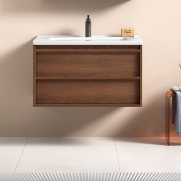 Έπιπλο Μπάνιου Πάγκος Με Νιπτήρα Electra 78,3x49x46cm Wooden Brown