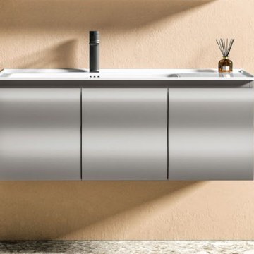 Έπιπλο Μπάνιου Πάγκος Με Νιπτήρα Hera 98x49x43cm Light Grey