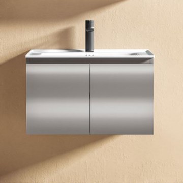 Bathroom Furniture Bench With Washbasin Hera 78,1x49x43cm Light Grey