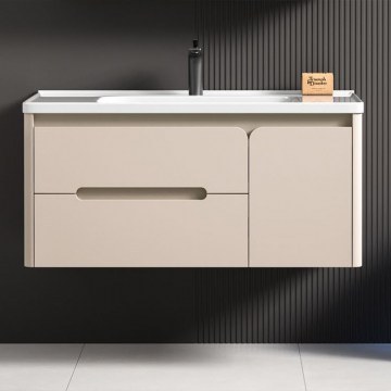 Έπιπλο Μπάνιου Πάγκος Με Νιπτήρα Roxana 89,5x49,5x43cm Ivory Yellow