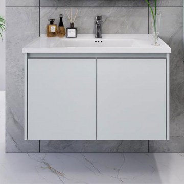 Έπιπλο Μπάνιου Πάγκος Με Νιπτήρα Lavare S3BLAV080WH 80x47x43cm White
