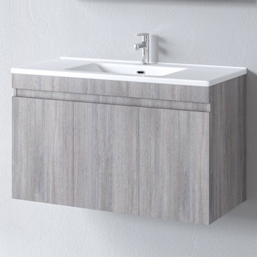 Bathroom Furniture Bench With Washbasin Omega 120 S3BOM120GO0 120x46x60cm Grey Oak