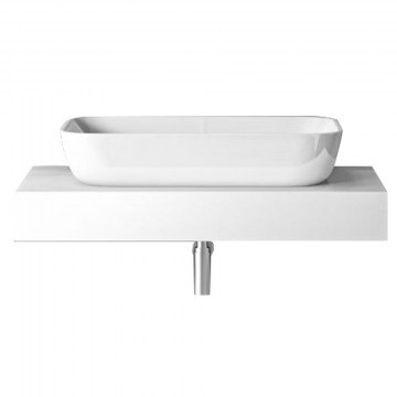 Βάση Με Νιπτήρα Top Stone S3BTOP-CT1-81WH 81x47,5x15cm White-Grey