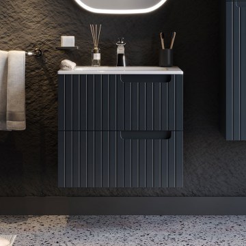 Bathroom Furniture Bench With Washbasin Enza 60 S3BENZA060AN 61x46.5x52cm Anthracite