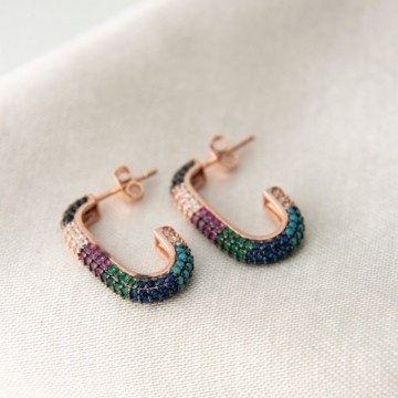 Silver Earring 938ELS4613 Rose Gold Elika Silver