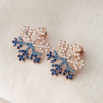 Silver Earring 938ELS4617 Rose Gold Elika Silver