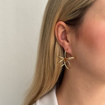Earring 600KNS1327 Gold Heliophilia Silver