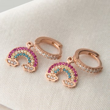 Σκουλαρίκια Ασημένια 938ELS4621 Rose Gold Elika Silver