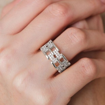 Ring 511AUR1371 2cm Silver Heliophilia Silver