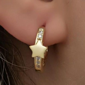 Silver Earring 155VRN4314 Gold Heliophilia Silver