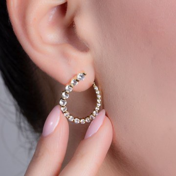 Earring 817SPK1022 Gold Heliophilia Silver