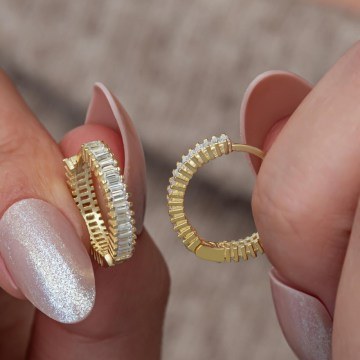 Silver Earring 155VRN4362 Gold Heliophilia Silver