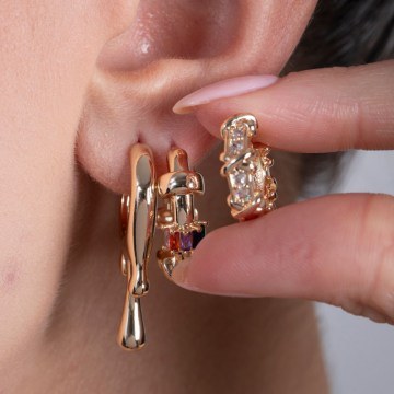 Earring 817SPK1041 Gold Heliophilia Silver