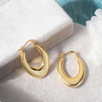 Silver Earring 912VRN1663 3,2x2,1cm Gold Heliophilia Silver