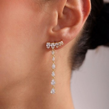 Silver Earring 155VRN4553 Gold-Silver Heliophilia Silver
