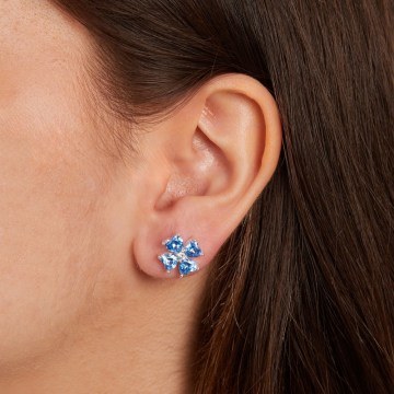 Silver Earring 757ELS1881 Blue Elika Silver