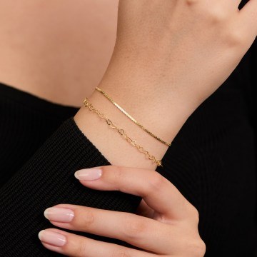 Βραχιόλι Ασημένιο 757ELS1560 Gold Elika Silver