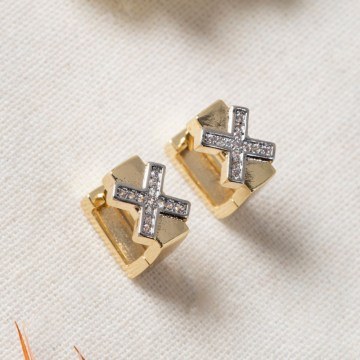 Σκουλαρίκια 817SPK1057 Gold Heliophilia Silver