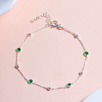 Bracelet 719GLN4134 Green Heliophilia Silver