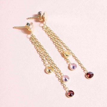 Earring 719GLN3983 Gold Heliophilia Silver