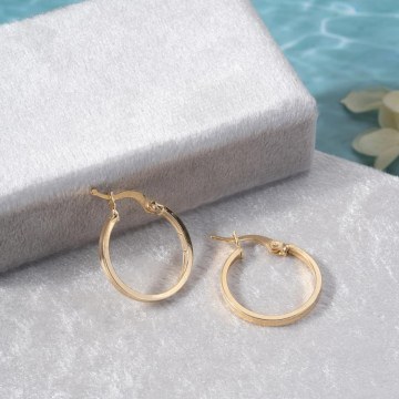 Silver Earring 912VRN1502 2cm Gold Heliophilia Silver