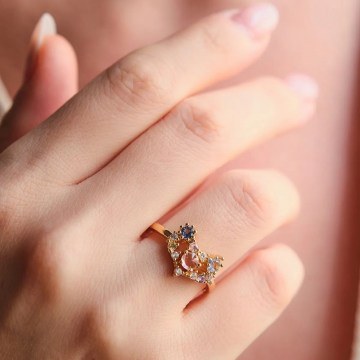 Ring 511AUR1826 Gold Heliophilia Silver